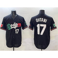 vanessashop Los Angeles Dodgers #17 Shohei Ohtani Black  Mexico Flag Limited Stitched Jersey