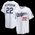 vanessashop Los Angeles Dodgers #22 Clayton Kershaw White  2026 Gold Collection Stadium Jersey