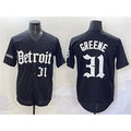 vanessashop Detroit Tigers #31 Riley Greene Black  'Motor Gothic Edition' Vapor Premier Limited Stitched Jersey