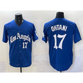 vanessashop Los Angeles Dodgers #17 Shohei Ohtani Blue  2025 LA Gothic Style With Fernando Patch Vapor Premier Limited Stitched Jersey