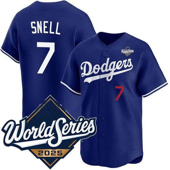 vanessashop Los Angeles Dodgers #7 Blake Snell Royal  2025 World Series Limited Stitched Jersey