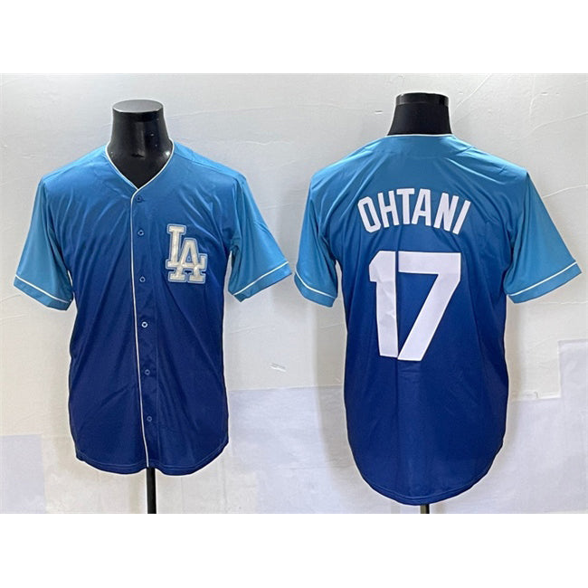 vanessashop Los Angeles Dodgers #17 Shohei Ohtani Blue  Stitched Jersey