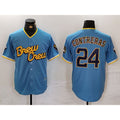 vanessashop Milwaukee Brewers #24 William Contreras Blue  2022 City Connect Cool Base Stitched Jersey