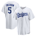 vanessashop Los Angeles Dodgers #5 Freddie Freeman White  Replica Player Jersey