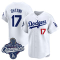 vanessashop Los Angeles Dodgers #17 Shohei Ohtani White  2025 Champions Stitched Jersey