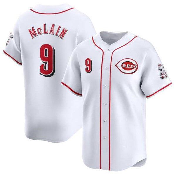 vanessashop Cincinnati Reds #9 Matt McLain White  Home Limited Stitched Jersey