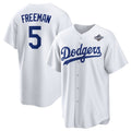 vanessashop Los Angeles Dodgers #5 Freddie Freeman White  2025 World Series Home Cool Base Stitched Jersey