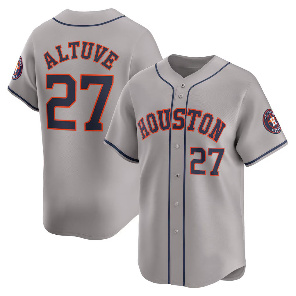 vanessashop Houston Astros #27 Jose Altuve Gray  Away Limited Player Jersey