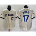 vanessashop Los Angeles Dodgers #17 Shohei Ohtani Cream  2024 City Connect Limited Stitched Jersey 2