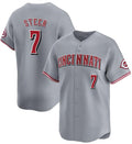 vanessashop Cincinnati Reds #7 Spencer Steer Gray  Away Limited Stitched Jersey