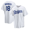 vanessashop Los Angeles Dodgers #18 Yoshinobu Yamamoto White  Home Replica Player Jersey