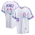vanessashop Kansas City Royals #13 Salvador Perez White  2026 City Connect Stadium Jersey