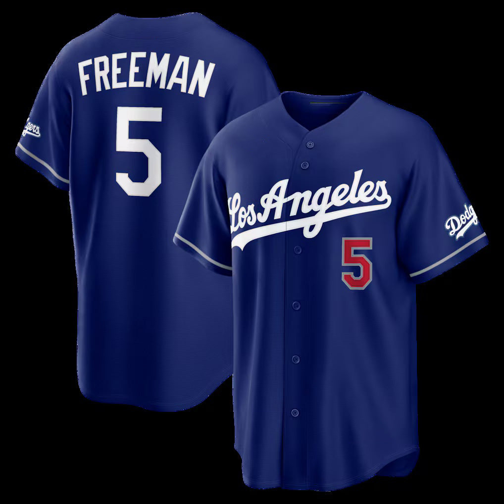 vanessashop Los Angeles Dodgers #5 Freddie Freeman Royal  Alternate Stadium Jersey
